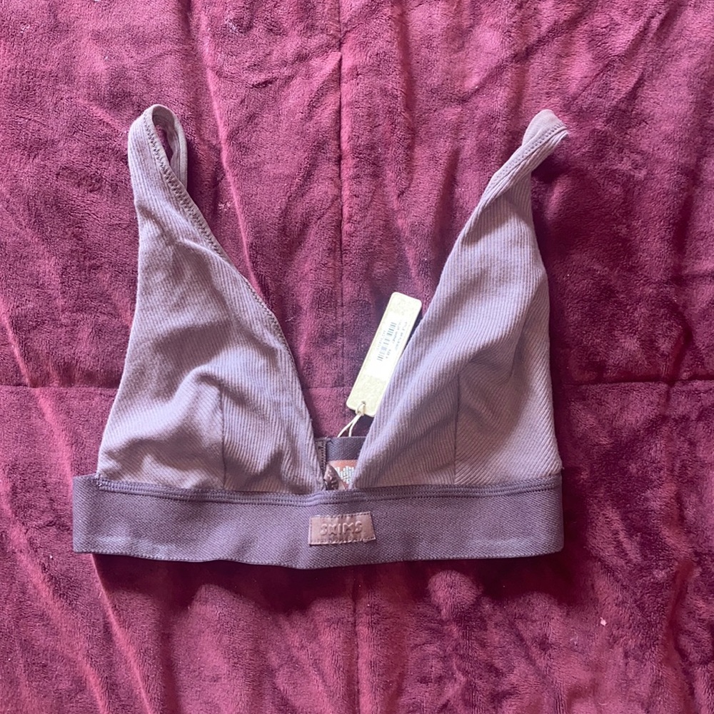 SKIMS Cotton Plunge Bralette